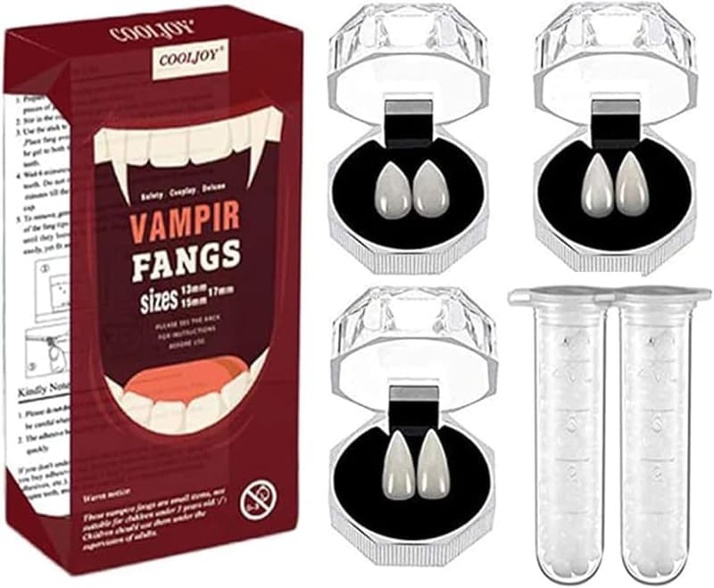 Halloween Vampire Fangs with Adhesive - Cosplay Party Props