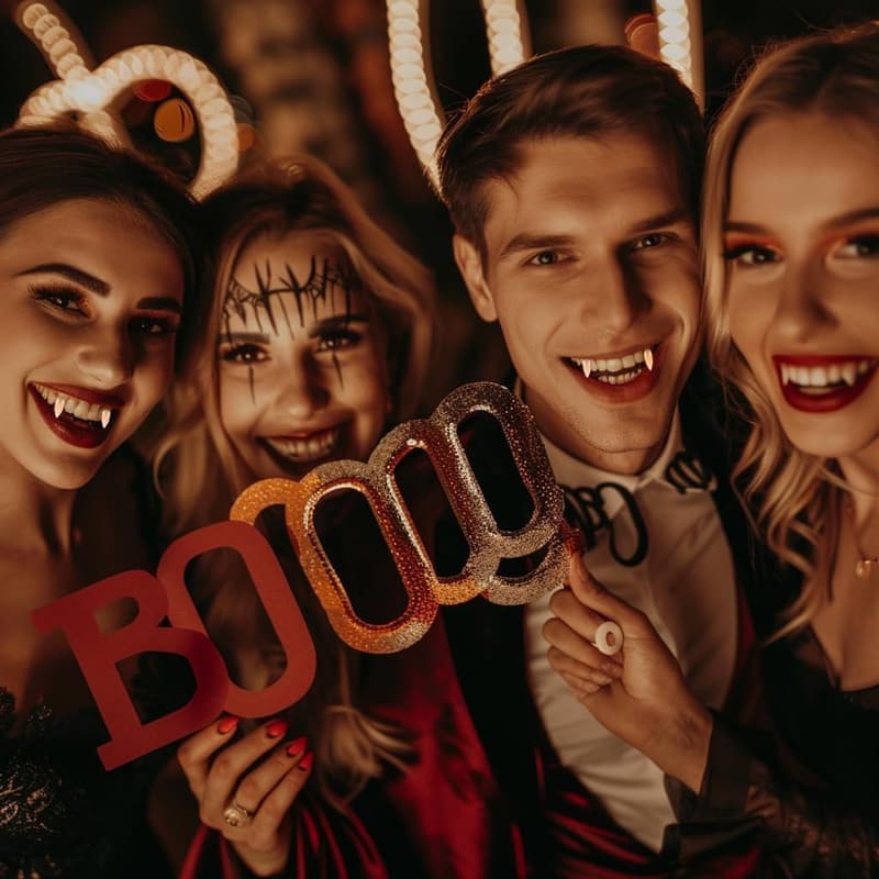 Halloween Vampire Fangs with Adhesive - Cosplay Party Props