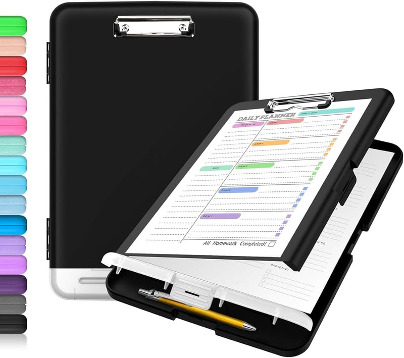 High-Capacity Nursing Clipboard with Storage and Pen Holder