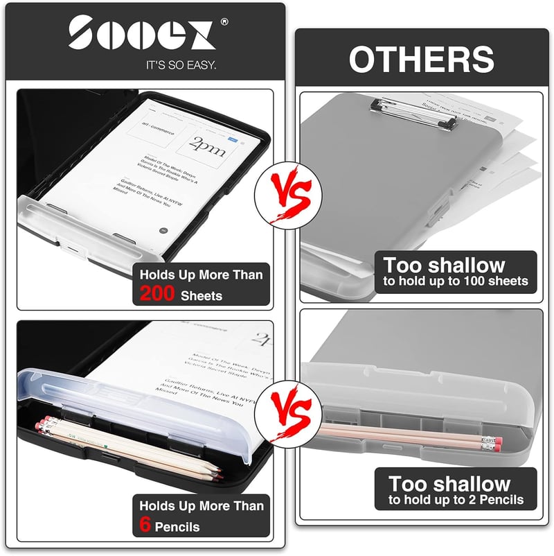 High-Capacity Nursing Clipboard with Storage and Pen Holder