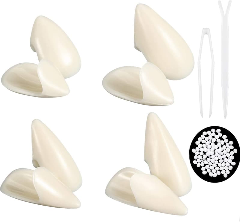 Halloween Vampire Fangs Set with Adhesive & Installation Tools