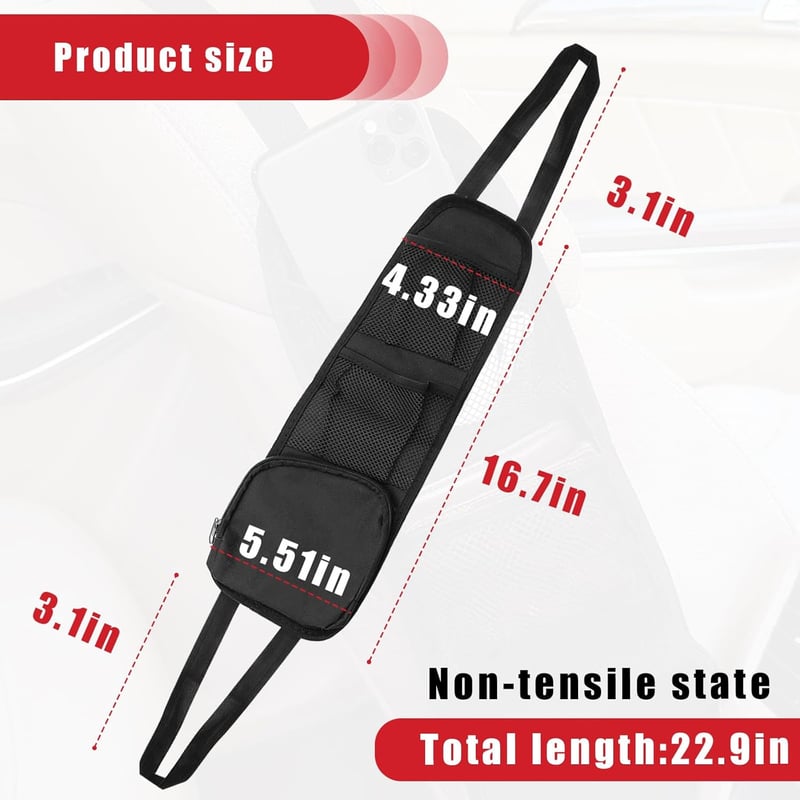 Car Seat Organizer - 2PCS Multi-Pocket Mesh Side Bags