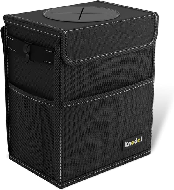 Leak-Proof Waterproof Car Trash Can with Lid - 2 Gallon