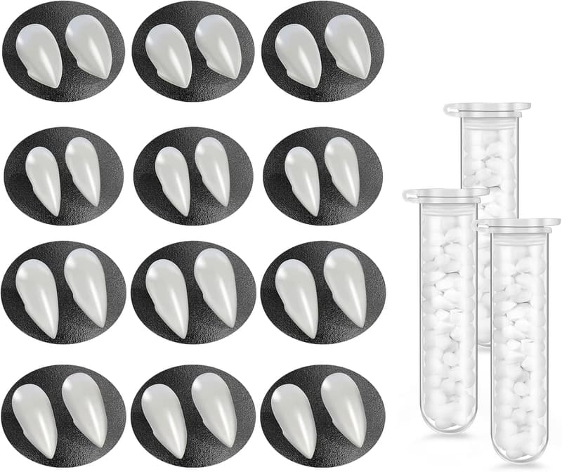 Vampire Fangs Set with Adhesive for Halloween Cosplay
