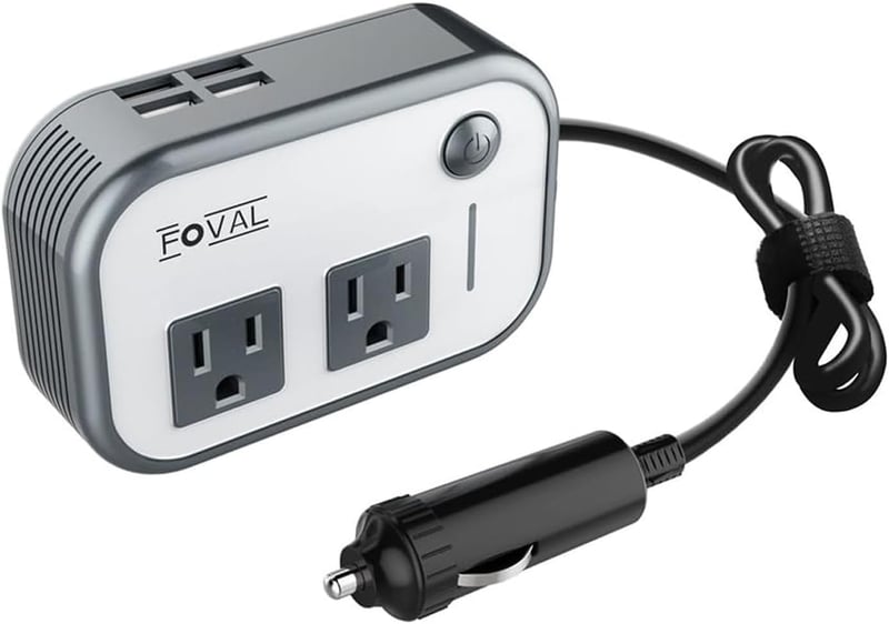 200W Car Power Inverter with 4 USB Ports for Vehicles