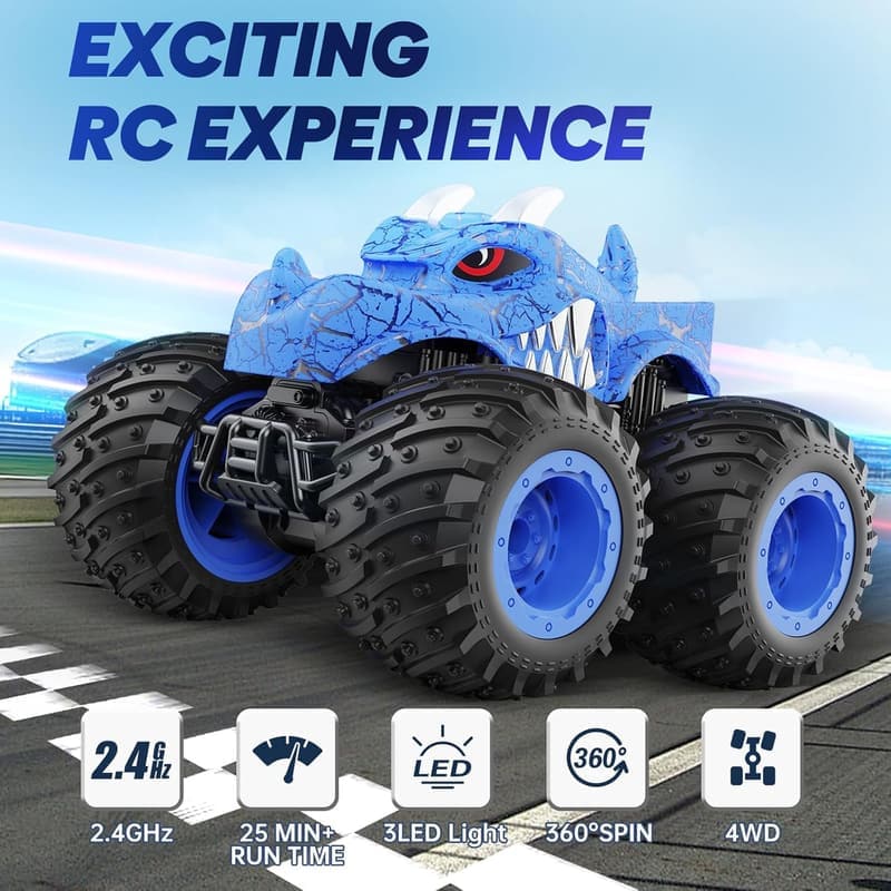 All-Terrain RC Monster Truck for Kids Ages 3-8