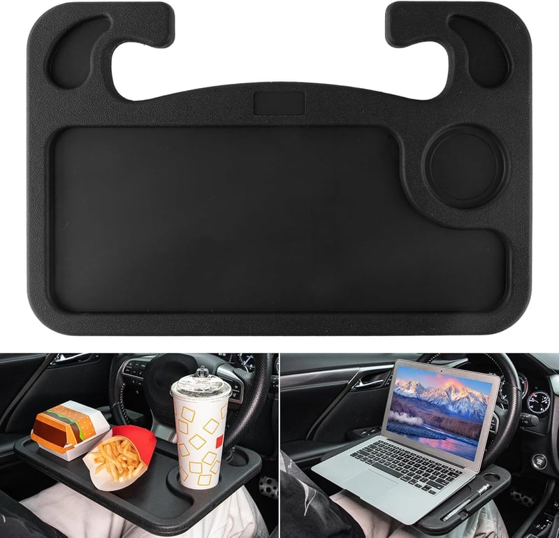 Multipurpose Car Steering Wheel Desk for Travel and Eating