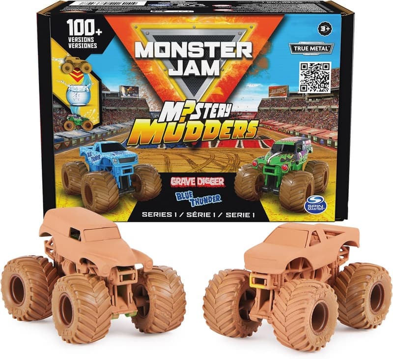 Mystery Mudders 2-Pack Monster Trucks for Kids 3+