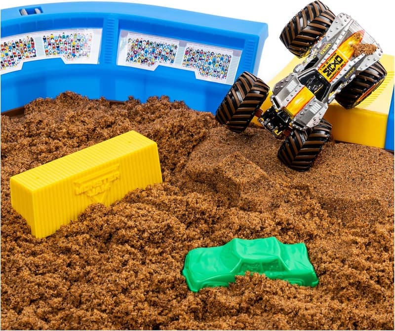 Monster Jam 24-Inch Dirt Arena Playset with 2lbs Monster Dirt