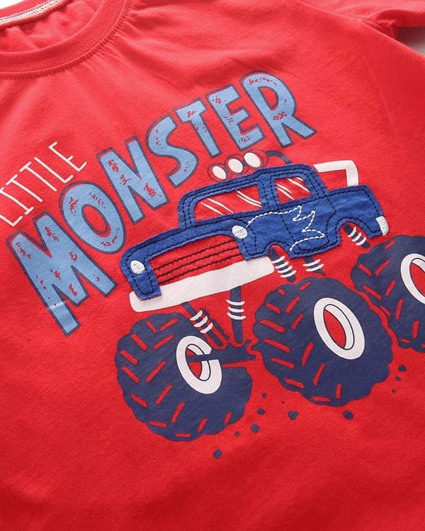 Toddler Boys' Little Monster Truck Summer Outfit Set