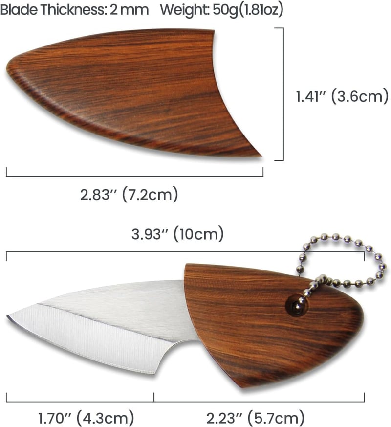 EDC Pocket Knife Keychain with Sheath - Everyday Carry Gadget