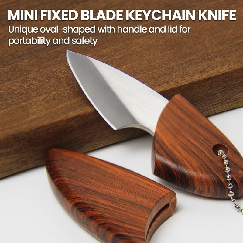 EDC Pocket Knife Keychain with Sheath - Everyday Carry Gadget