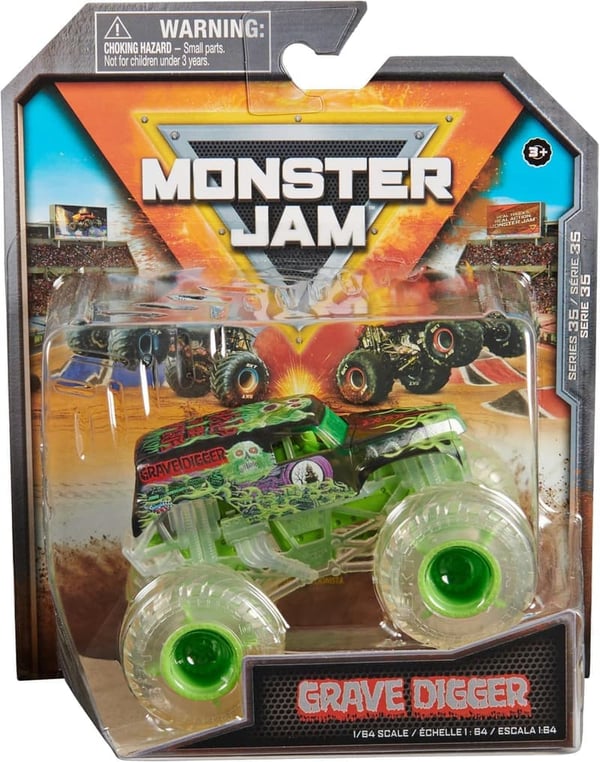 Grave Digger 1:64 Scale Die-Cast Monster Truck for Kids 3+