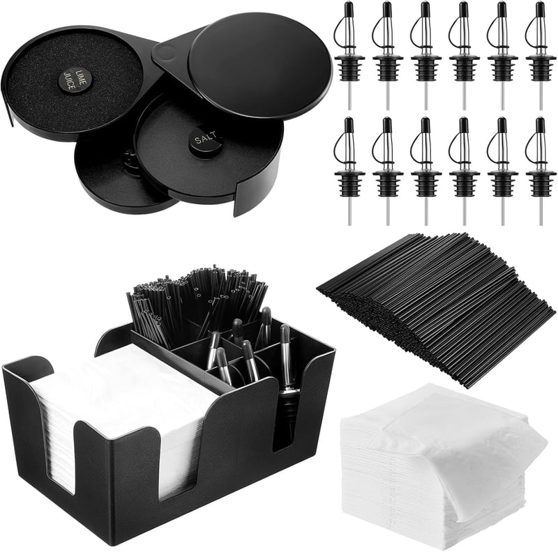 Bartender Tool Set with Glass Rimmer, Pourers & Stirrers