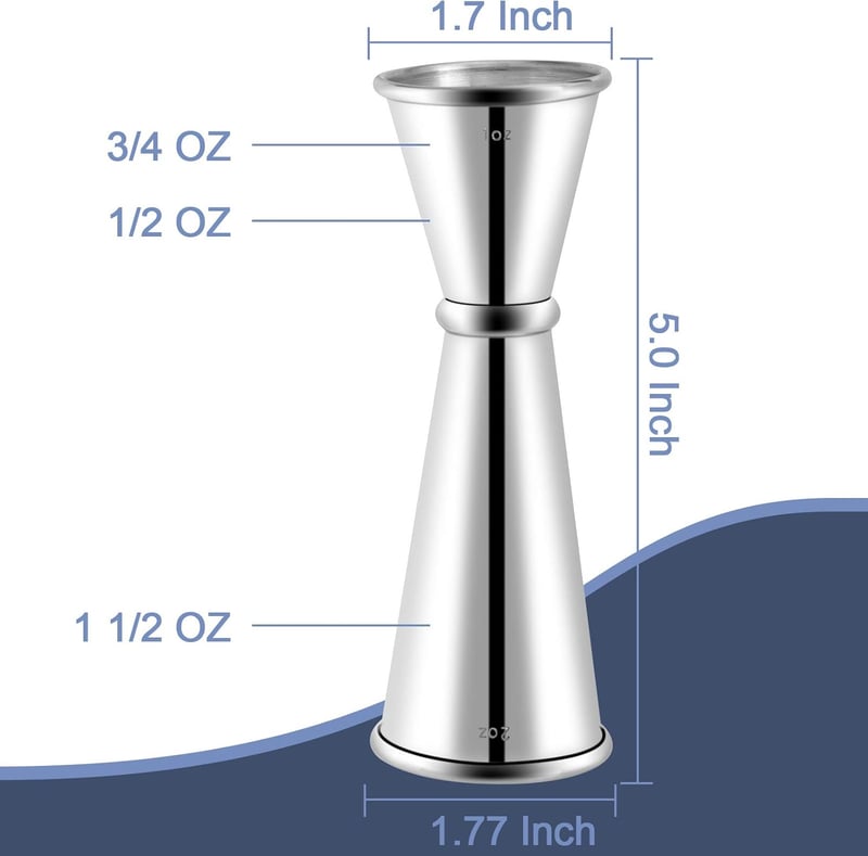 Premium 304 Stainless Steel Double Cocktail Jigger