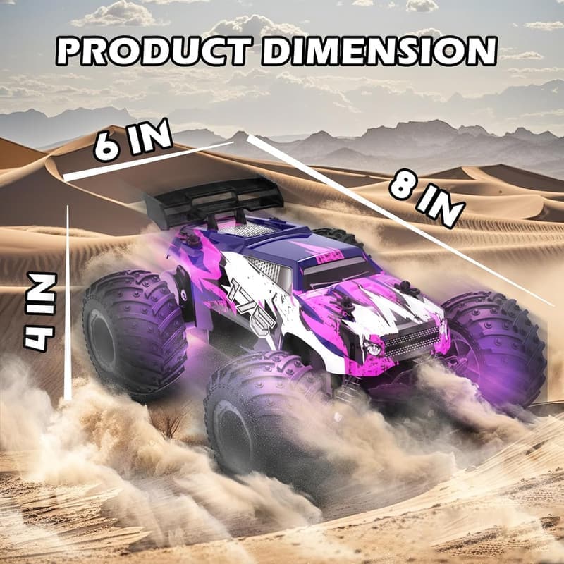 Hand Controlled RC Monster Truck for Kids with Colorful Lights