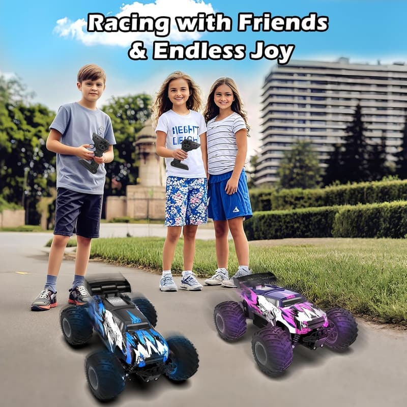 Hand Controlled RC Monster Truck for Kids with Colorful Lights