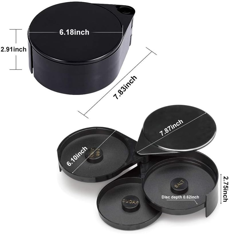 Bar Party 3-Tier Cocktail Rimmer & Seasoning Storage Box