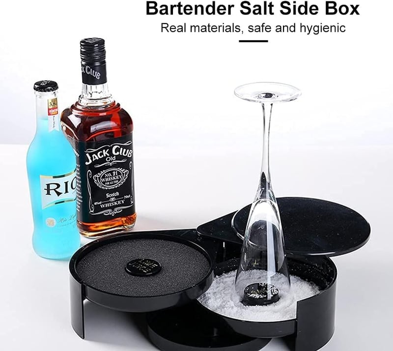 Bar Party 3-Tier Cocktail Rimmer & Seasoning Storage Box