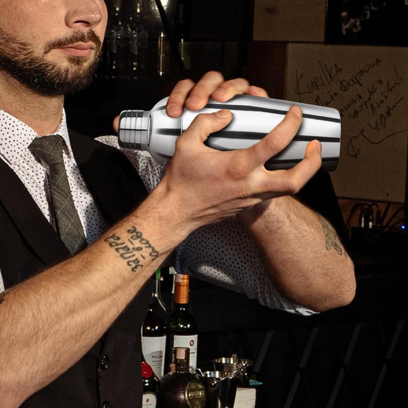 5-Piece Cocktail Shaker Set with Strainer & Jigger