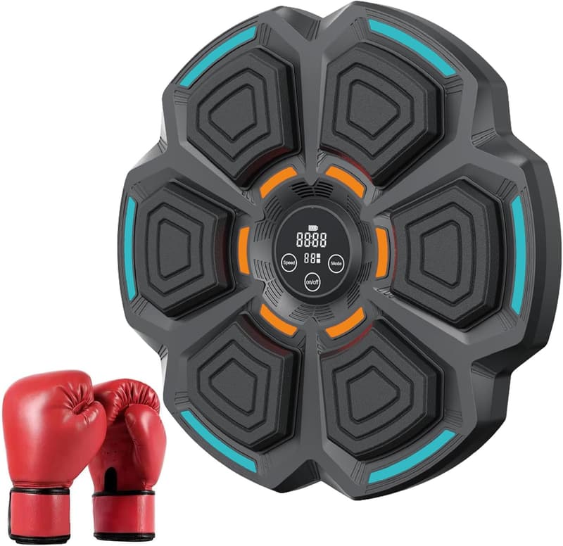 LED Smart Boxing Training Machine with Gloves for All Ages