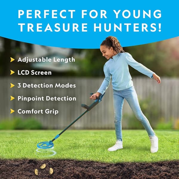 Kids' Waterproof Metal Detector with LCD Display & Pinpoint Function