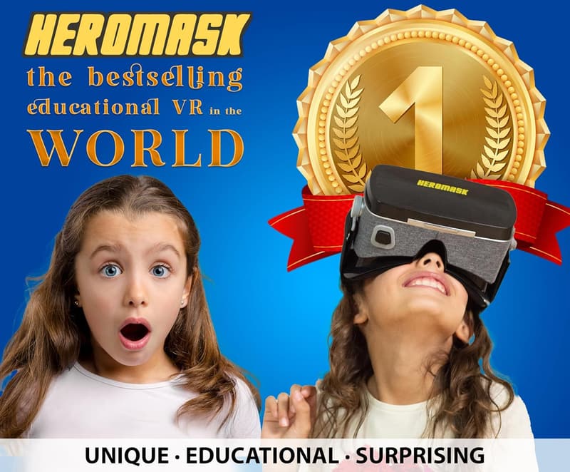 VR Headset with Math Games - Educational Gift for Kids 5-8