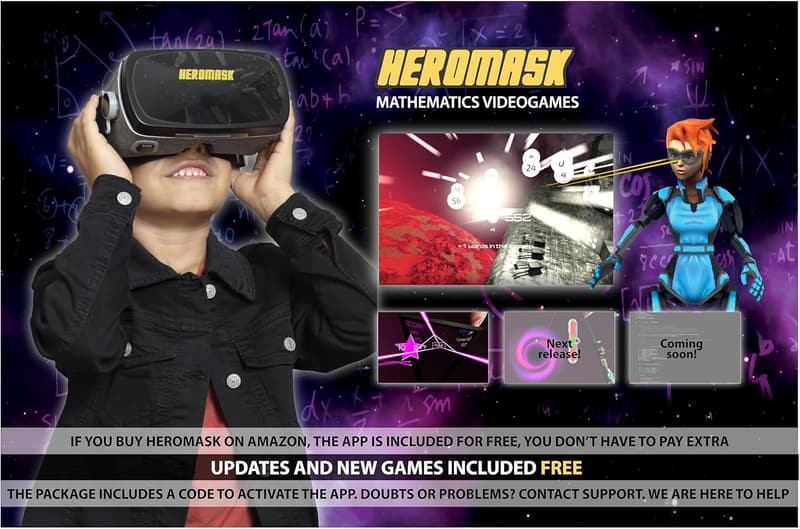 VR Headset with Math Games - Educational Gift for Kids 5-8