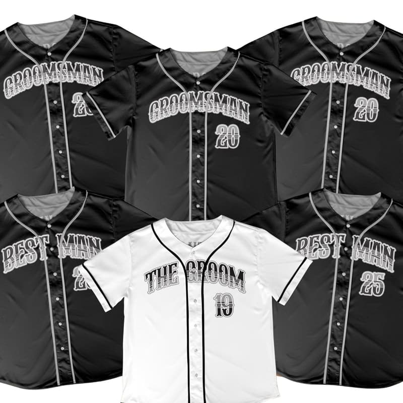 Groomsmen Jersey Shirts - Personalized for Bachelor Parties