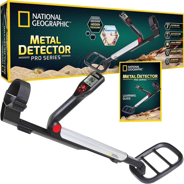 National Geographic PRO Series Metal Detector - Waterproof, Lightweight, Collapsible