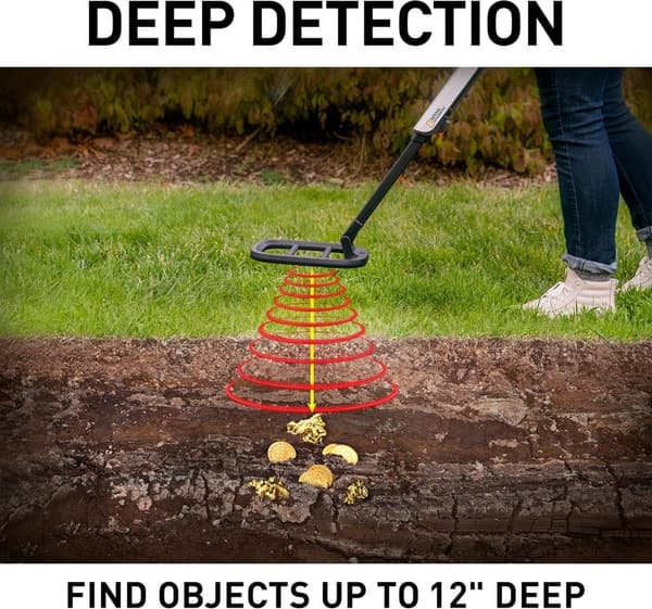 National Geographic PRO Series Metal Detector - Waterproof, Lightweight, Collapsible