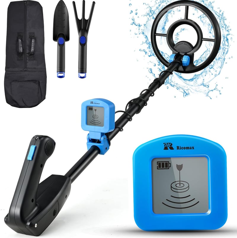 Waterproof Kids Metal Detector with LCD Display and Adjustable Stem