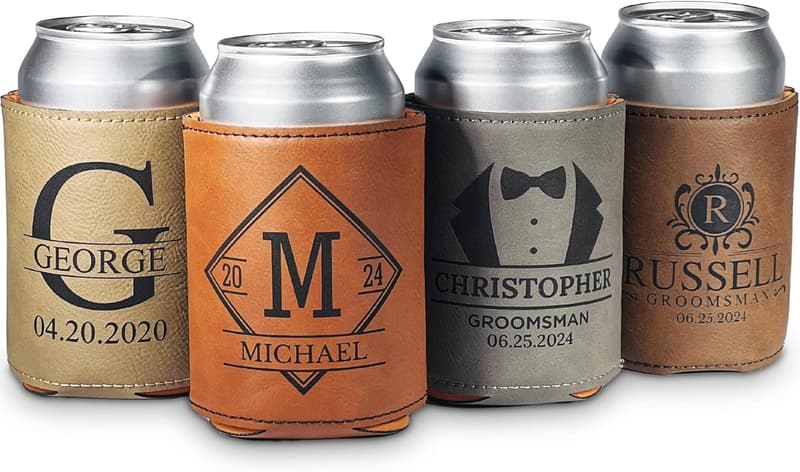 Personalized Can Cooler - Custom Groomsmen Gift