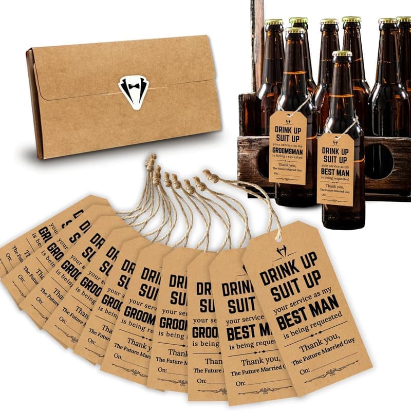 Groomsmen Proposal Set - 8 Cards & 2 Best Man Gifts