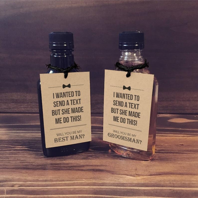 Groomsmen Proposal Cards Set - Funny Gift Tags (Set of 8)