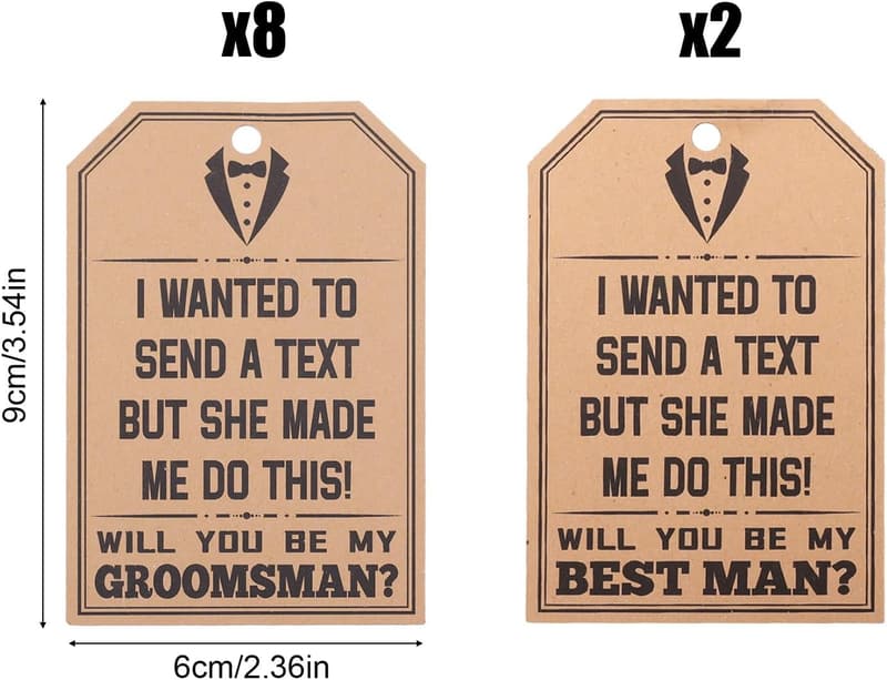 Groomsmen Proposal Cards Set - 10 Humorous Wedding Invites