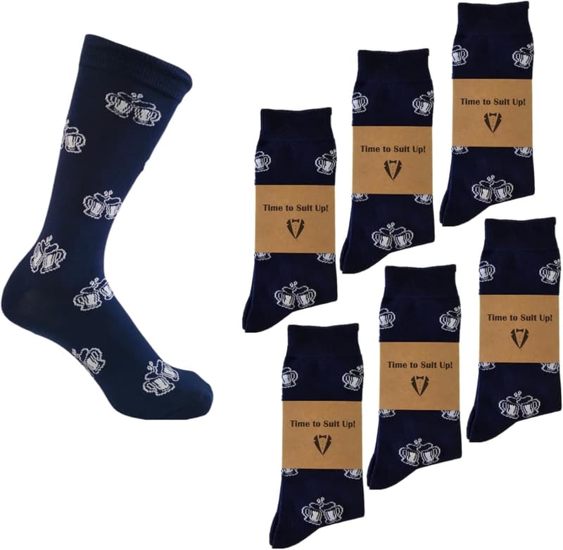 Groomsmen Proposal Box with 6 Premium Bamboo Socks