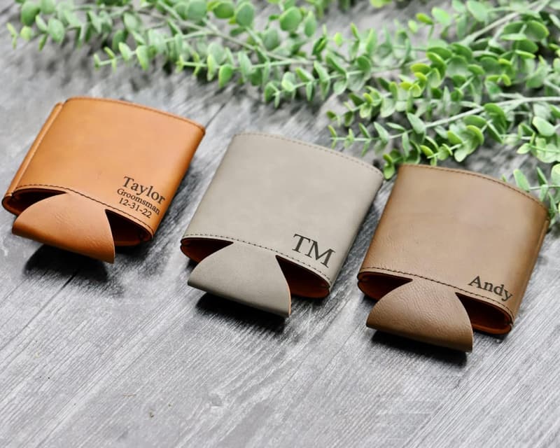 Personalized Engraved Groomsmen Can Cooler Holder