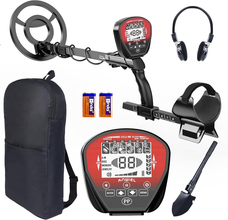 Professional Gold Metal Detector with Backlit LCD Display, IP68 Waterproof