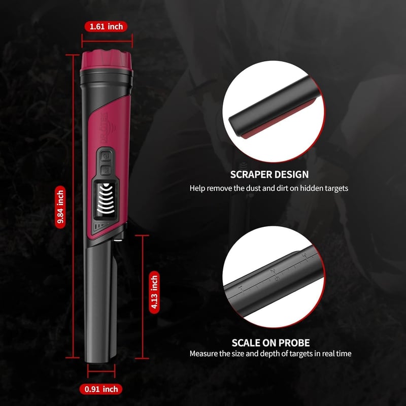 Handheld Waterproof Pinpointer Metal Detector for Treasure Hunting