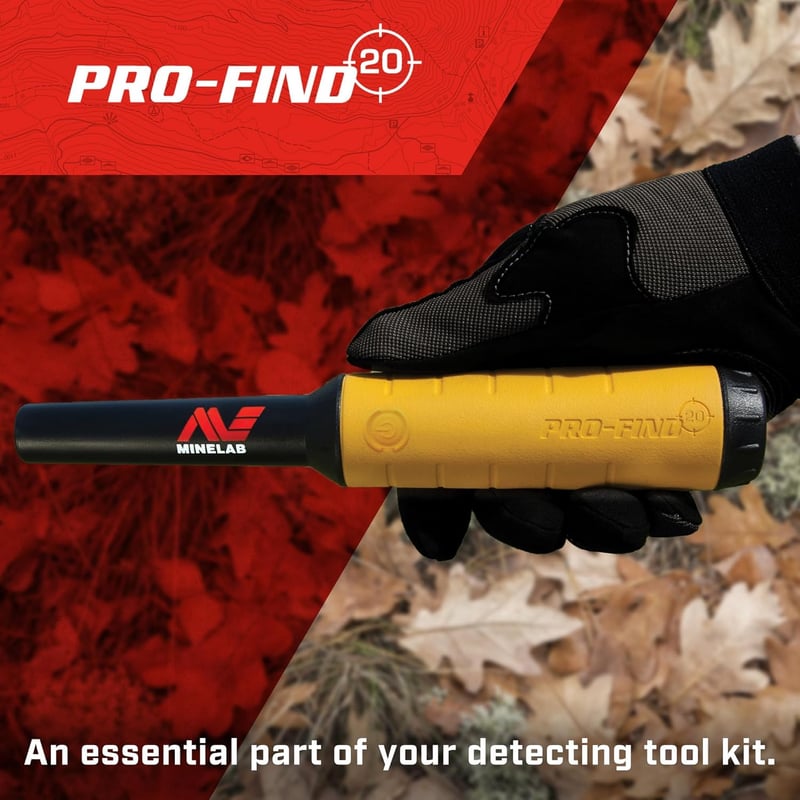 Minelab PRO-FIND 20 Waterproof Metal Detector Pinpointer for Adults