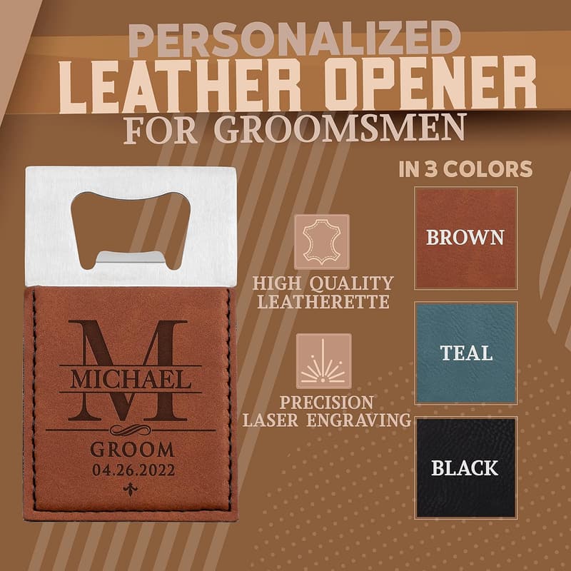 Groomsmen Gifts: Personalized Bottle Openers, Laser Engraved