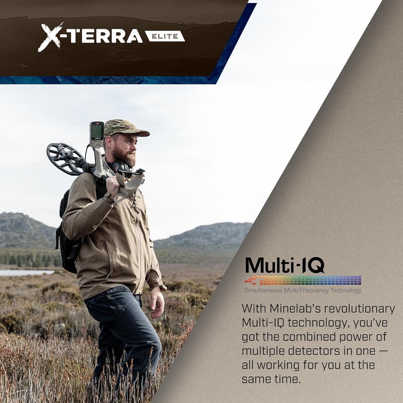 Waterproof X-Terra Elite All-Terrain Metal Detector Bundle for Adults