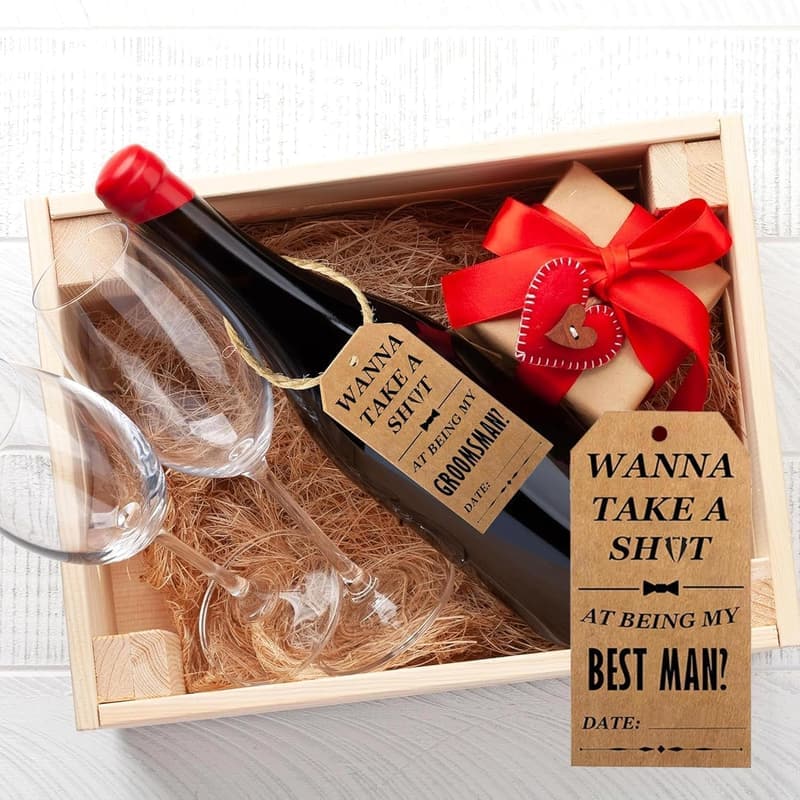 Groomsmen Proposal Cards Set - 10 Funny Shot Tag Cards