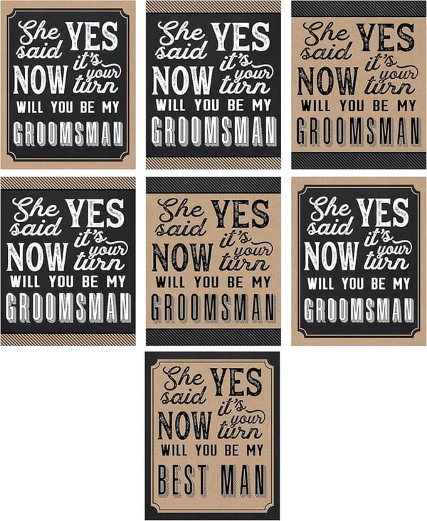 Groomsmen Proposal Labels Set - Wine & Beer Bottle Stickers