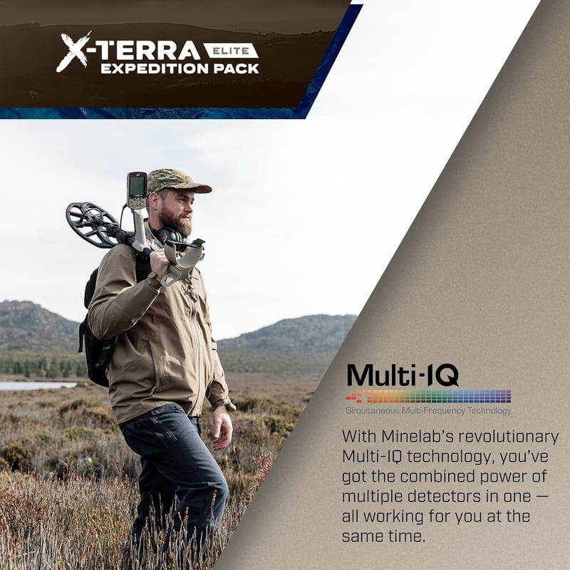 Multi-Terrain Waterproof Metal Detector with V8X & V12X Coils