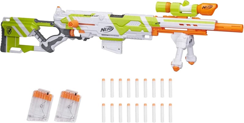 NERF Longstrike Modulus Blaster Set with Extensions and Darts