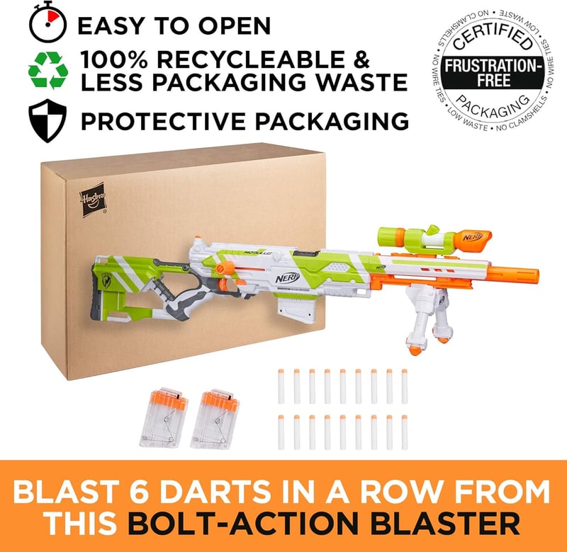 NERF Longstrike Modulus Blaster Set with Extensions and Darts