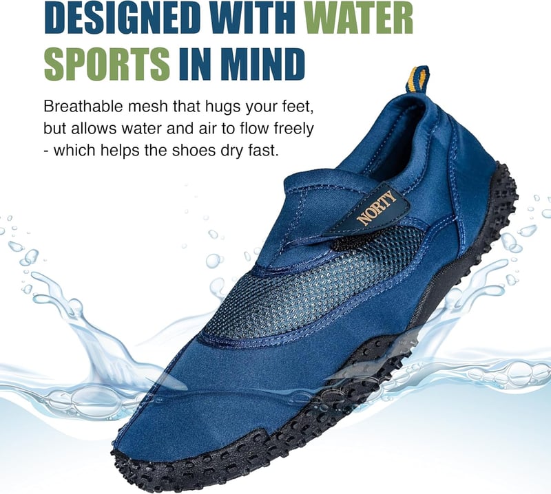 Aqua Wave Water Shoes for Men - Waterproof Slip-Ons (Sizes 13-18)