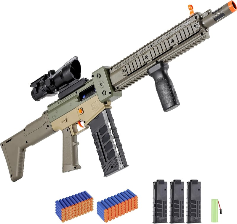 Nerf Foam Blaster Sniper Rifle with 100 Bullets and Scope
